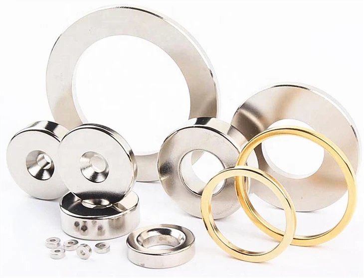 Round With Straight Hole Ring Standard N35 Strong NdFeB Magnets